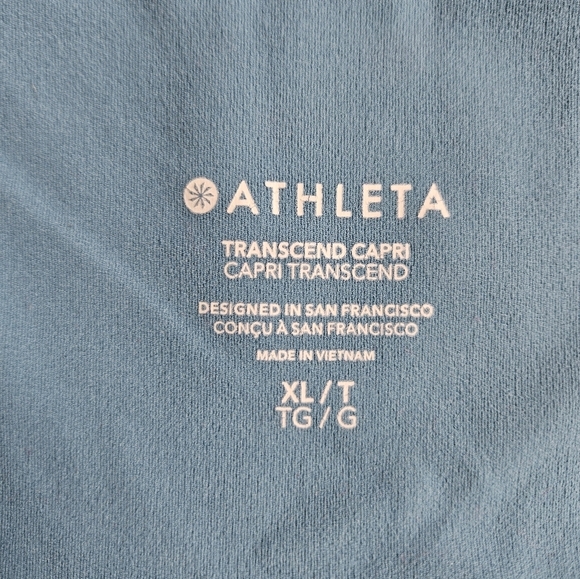 Athleta Transcend Capri Women's XL Teal - Picture 2 of 9